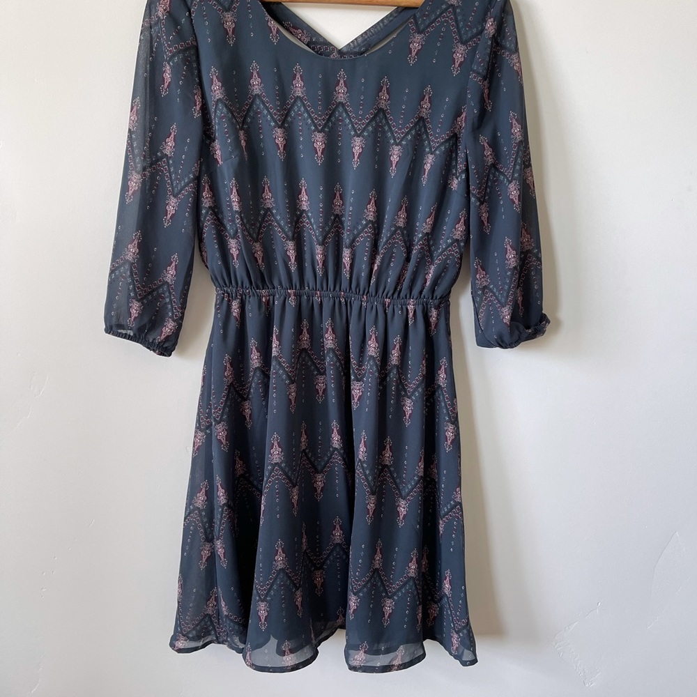 Blue print dress